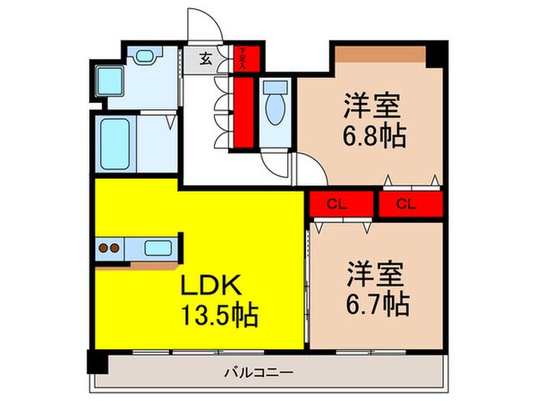 ウィスタリア三国の物件間取画像